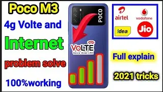 Poco m3 4g Volte network problem solve / poco m3 fast internet settings 2021