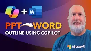 Copilot in Word - Create a Word document from a PowerPoint Presentation