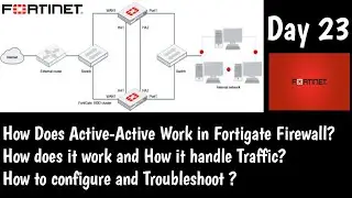 #Fortinet | How to Configure HA in Fortigate Firewall   | Active - Active  | DAY 23 | NSE4 Training