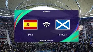 Spain U21 vs Scotland U21 (11/09/2023) UEFA U21 EURO 2024 PES 2021