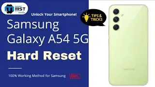 Samsung A54 Hard Reset - Password Unlock With New Method