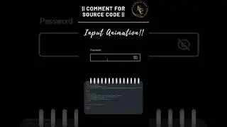 || Input Animation || #html #css #js #shorts #htmlcss