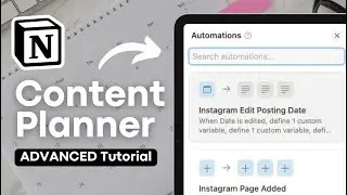 Build an Advanced YouTube & Social Media Content Calendar in Notion | AI & Automations
