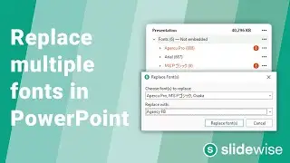 How to replace multiple fonts in PowerPoint at once