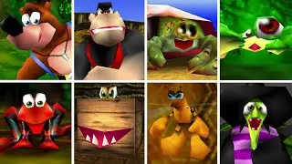 Banjo-Kazooie - All Bosses + Mini-Bosses (No Damage)