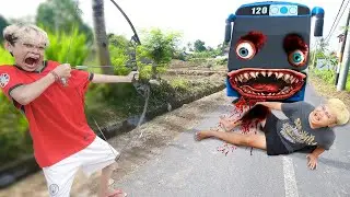 BUS TAYO NGAMUK SAMPAI NABRAK ORANG DI JALAN RAYA! BOCIL LANGUSNG KELUARIN PANAH!!!