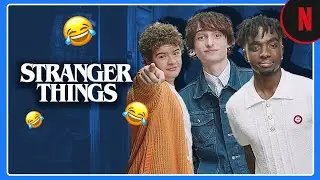 Finn Wolfhard, Gaten Matarazzo y Caleb McLaughlin juegan Caricachupas / Ali cacatúa