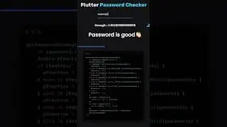 Flutter Password Checker 