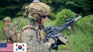 U.S. Marines. Joint military exercises with live firing in the Republic of Korea.