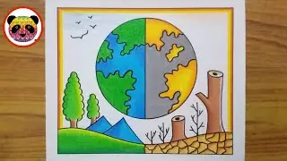 World Environment Day Drawing / World Environment Day Poster Drawing / Environment Day Drawing