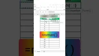 How To Use Roman Number In Excel @BrainUpp