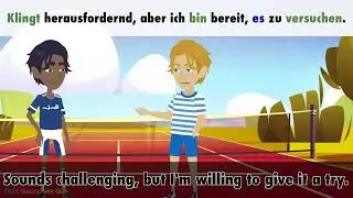 Learn German | I'm learning tennis | Dialogue in German with subtitles