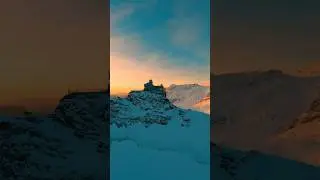 Is this real or vfx? 🫣 #shorts #fpv #switzerland #alps #drone #architecture #travel