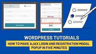 How to make AJAX inline Login and Registration form in Wordpress