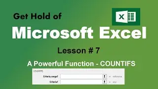 Microsoft Excel Tutorials - A Powerful Function of MS Excel (COUNTIFS)