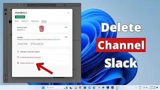 How to Delete a Channel in Slack on PC