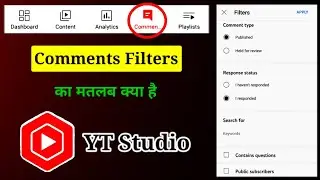 YouTube Studio Comment Filters || Comment filters