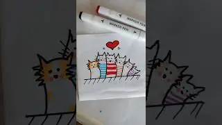 Lovely cat #love #cat #art #drawing #painting #short #satisfying