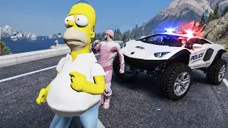 Robbing Banks With The Simpsons in GTA 5