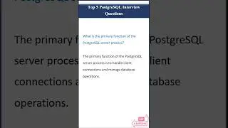 PostgreSQL Interview Questions #shorts #postgresql #interview