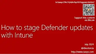 How to stage Defender for Endpoint updates with Intune