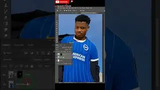 Changing Ansu Fati's outfit from Barcelona to Brighton with the help of Photoshop #photoshoptips