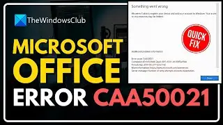 Office Error CAA50021, Number of retry attempts exceeds expectations