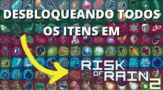 DESBLOQUEANDO todos os ITENS em Risk of Rain 2