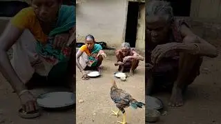 rural old poor grandma cooking fish curry ||Village life india