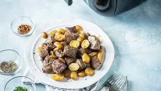 Air Fryer Steak Tips & Potatoes