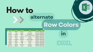 How To Alternate Row Colors in Excel