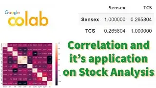 Correlation application on Stock Analysis- Google Colab Python