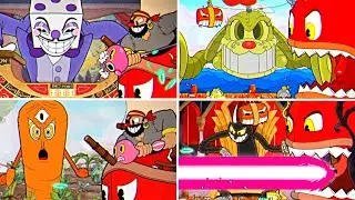 Cuphead + DLC - All Bosses With Captain Brineybeard (On Expert)