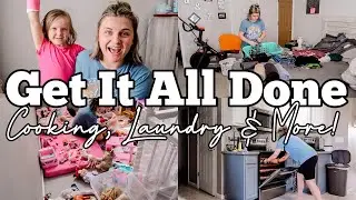 GET IT ALL DONE | COOK, CLEAN, LAUNDRY & MORE! | MOM OF 3 DAY IN THE LIFE | MOM LIFE VLOG | MEGA MOM