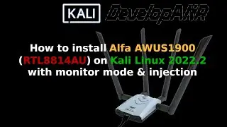 How to install Alfa AWUS1900 RTL8814AU drivers on Kali Linux 2022 2 & enable monitor mode