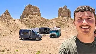 Vanlife Caravan In The Desert | Cooking A Steak Feast for My Friends