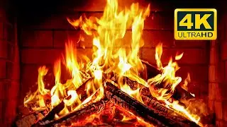 🔥 Cozy Fireplace 4K (12 HOURS). Fireplace with Crackling Fire Sounds. Crackling Fireplace 4K