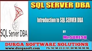 SQLServer DBA || Introduction to SQL Server DBA