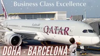 INCREDIBLE Business Class | Doha to Barcelona | Qatar Airways Business Class | Trip Report