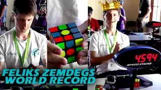 Rubik's World Record 4.59sec Feliks Zemdegs Slowmotion