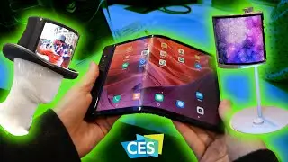 HAT SCREENS, LAMP SHADES, AND BENDY PHONES! Royole at CES 2020