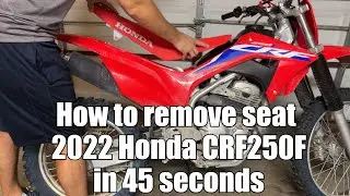 How to Remove Seat Honda 2022 CRF250F