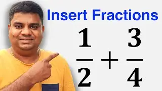 How to Insert Fraction in Word