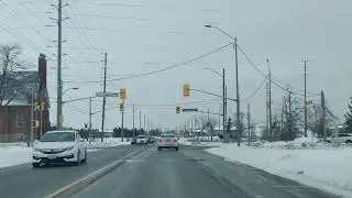 Snowy Suburbs near Ontario Toronto Canada