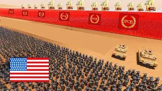 WW2 US ARMY Beach Defense VS 1,000,000 ROMAN ARMY! - UEBS 2: Ultimate Epic Battle Simulator 2