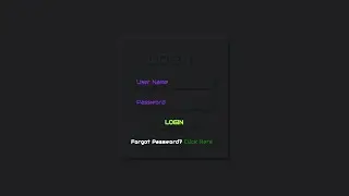 Creating a Neumorphic Login Form Design | HTML & CSS