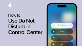 How to use Do Not Disturb in Control Center on your iPhone or iPad | Apple Support