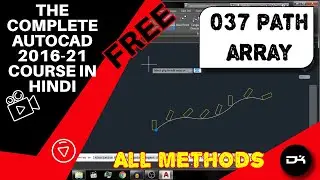 How to create irregular patterns | Path Array Complete Tutorial in AutoCAD | Autocad in Hindi | 037