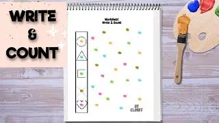 SCHOOL READINESS l WRITE & COUNT with DIY WORKSHEET for kids