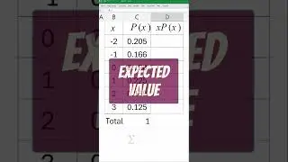 Expected Value   Discrete Probability Distribution #education #excel